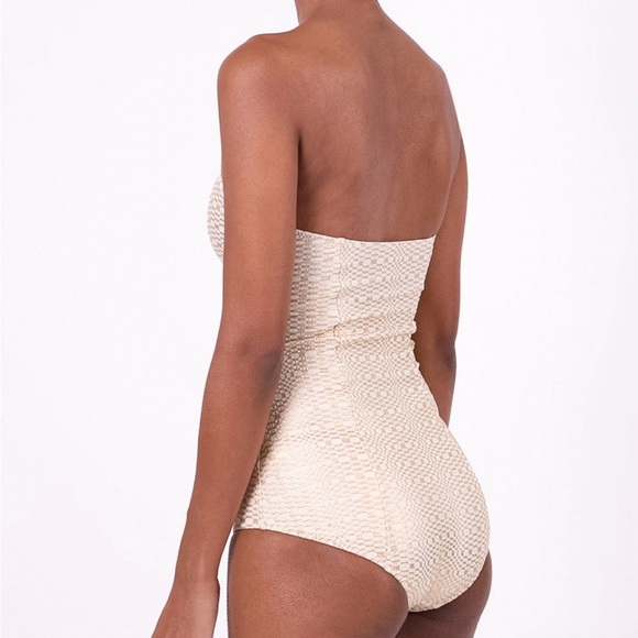 NWOT Lisa Marie Fernandez Buckle Bandeau Maillot swimsuit - Picture 4 of 13